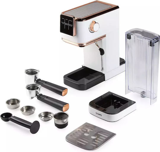 Domo Espressomaschine 1350W Druck 20bar Rosa DO746K