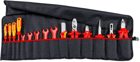 Knipex Θήκη Ρολό με 15 Εργαλεία Ηλεκτρολόγου