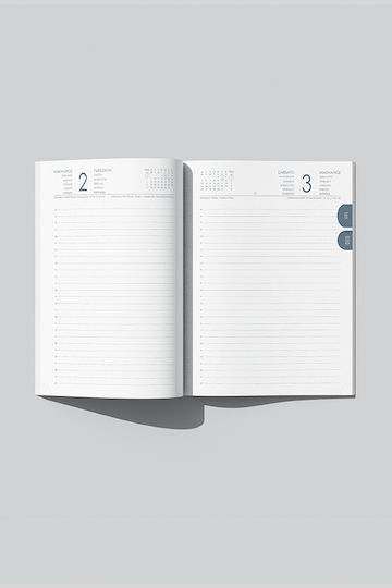 Adbook Daily Diary Onesto 2026 Teal Raf 14x21 Hm-8304-24