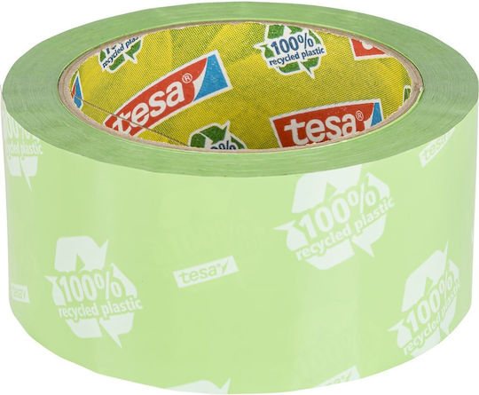 Tesa Film de Ambalare Eco & Strong Zgomot redus 50mm x 66m în Culoarea Verde