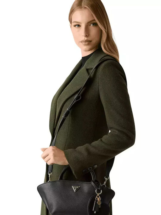 Bolena Saffiano Damen Satchel Tasche Schwarz