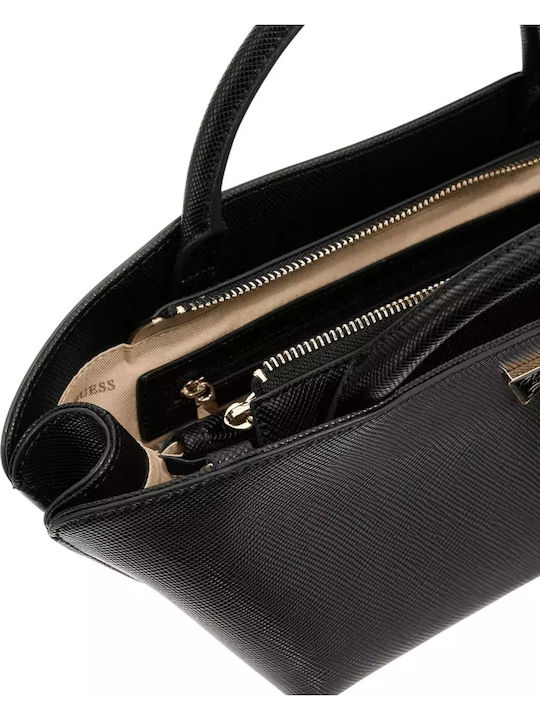 Bolena Saffiano Damen Satchel Tasche Schwarz