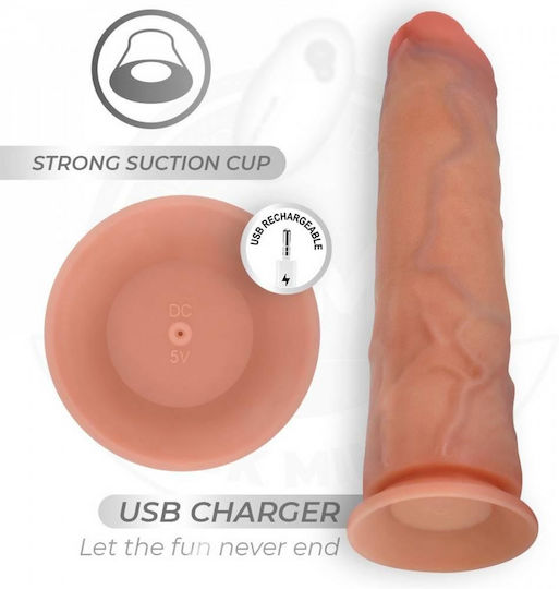Cock Miller Realistic Vibrator with Remote Control 19.5cm Flesh