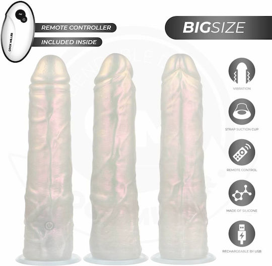 Cock Miller Ρεαλιστικός Δονητής με Remote Control 21.5cm Λευκός