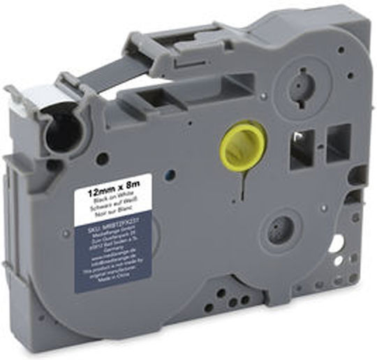 MediaRange Label Maker Tape In Black Colour Compatible With Brother TZe/TZ