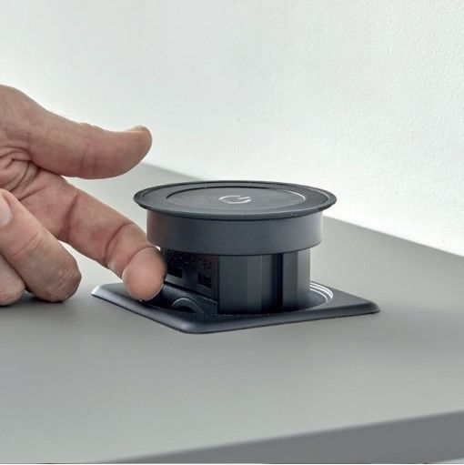 Двойна Мортис Πρίζα Ρεύματος с 2 USB Порта Черен 1бр