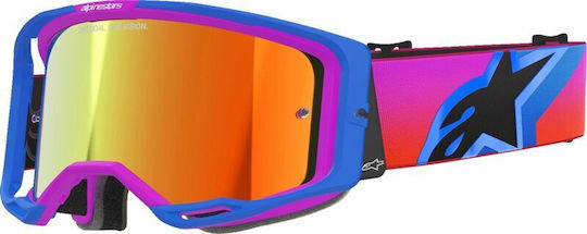 Alpinestars Goggles Vision 8 Mirrored Lens Foam Motocross Goggles Does Not Accept Tear Off