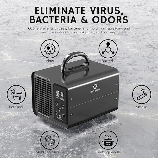 Generator Profesional de Ozon Inteligent 10.000 Mg H Control prin Aplicație Wifi Ecran LCD Temporizator Sterilizator O3 pentru Acasă Mașină Birou