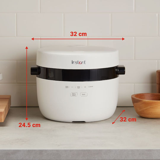 Instant Pot Μαγειρεύτρια Ρυζιού 20 140500301 860w 5 L 8 Προγράμματα Carbreduce
