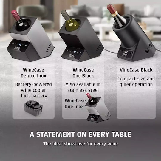 Охладител за Вино 1 Бутилка Caso Germany Winecase Deluxe Неръждаема Стомана