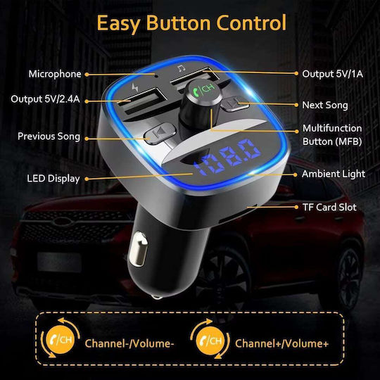Techsuit FM Transmitter Αυτοκινήτου mit USB / Bluetooth