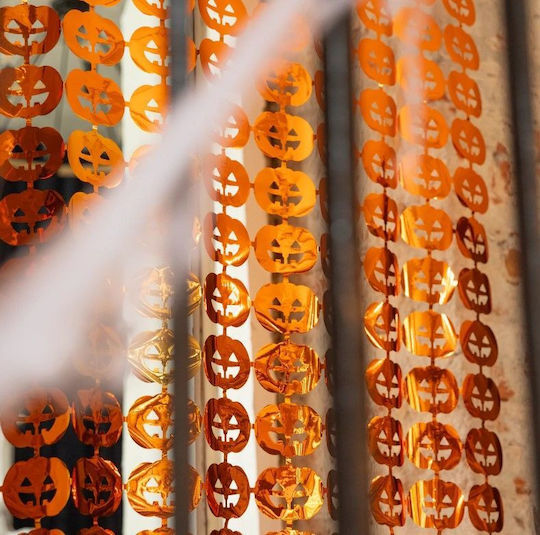 Halloween Διακοσμητική Foil Κουρτίνα Κολοκύθες 100×200εκ