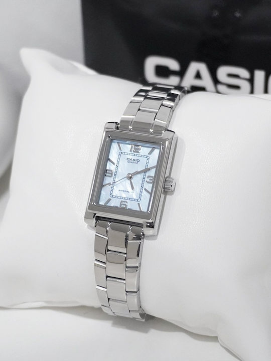 Casio Collection Women's Watch with Blue Metal Bracelet