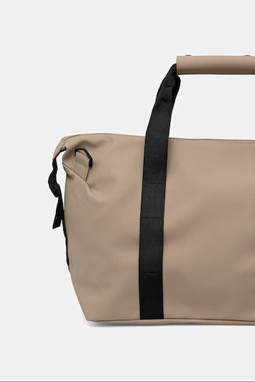 Rains Hilo Weekend Bag Small W3 Σακ Βουαγιάζ 18lt Μπεζ Υφασμάτινο