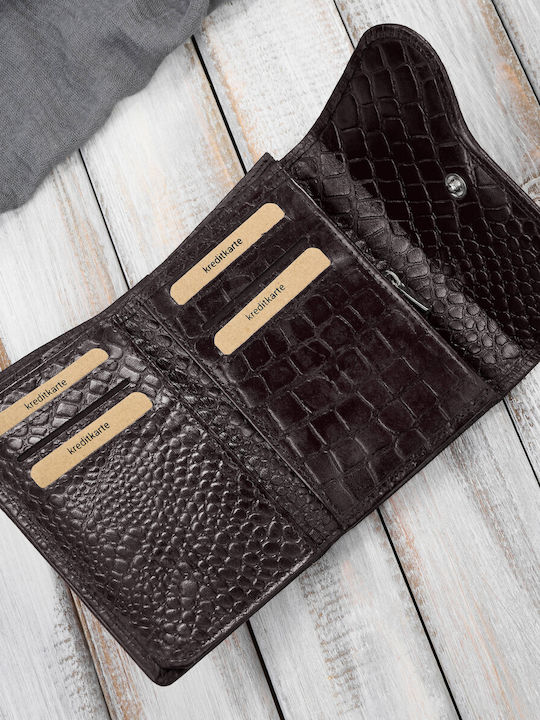 Klein Leder Damen Geldbörse mit RFID Braun