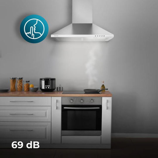 Cecotec Bolero Flux PM Απορροφητήρας Καμινάδα 60cm Γκρι