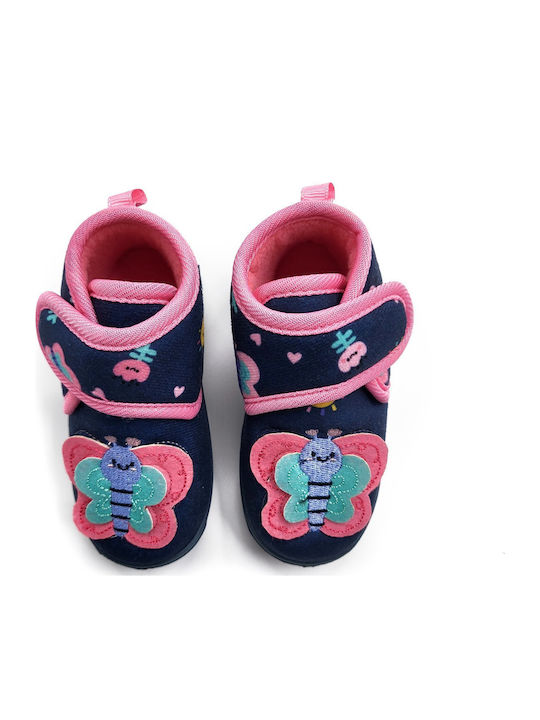Kinderhausschuhe Stiefel Blau