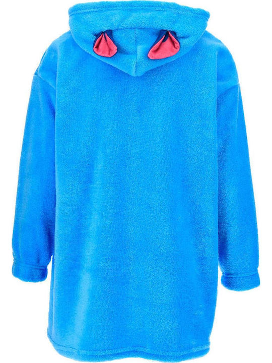 Superheroes Παιδική Ρόμπα Χειμωνιάτικη Fleece Γαλάζιο Stitch
