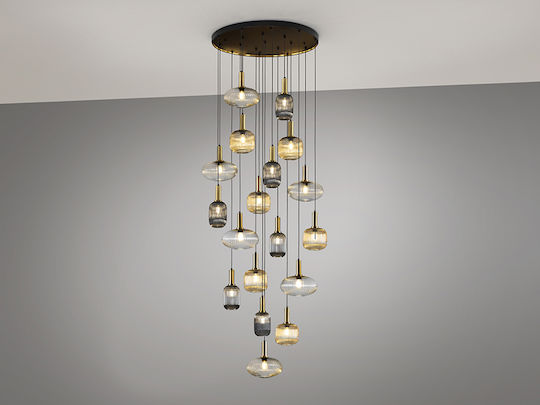 Norma Adjustable Pendant Light Black 113cm