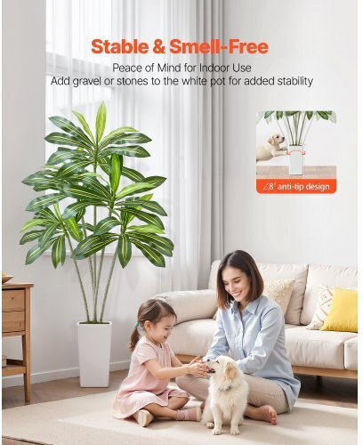 Изкуствено дърво за външно пространство Dracaena 182.9см (Различни дизайни) Vevor