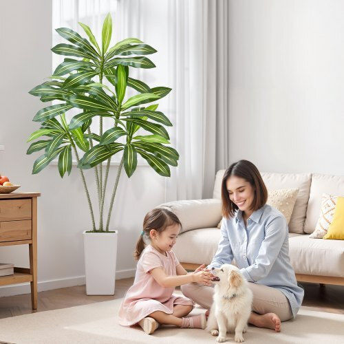Изкуствено дърво за външно пространство Dracaena 182.9см (Различни дизайни) Vevor