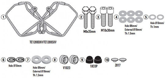 Kappa Moto Side Mounts for Honda Hornet 23-24