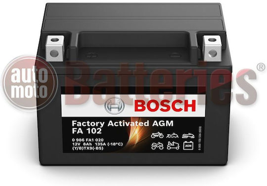 Bosch Battery Fa102 Agm Factory Activated Ytx9-bs
