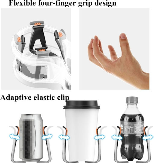 Carman Car Cup Holder 2 Slots for Console 66-100mm in Black Colour