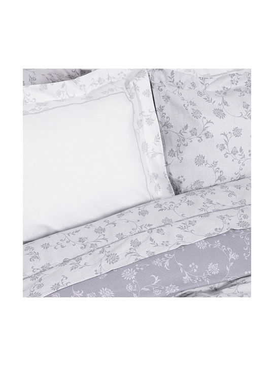 Nima Sirena Pillowcase Set Oxford Grey, Lilac 52x72cm.