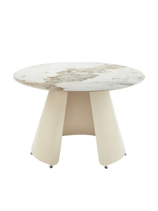 Sedar Masă Sala de mese cream 120x120x76buc