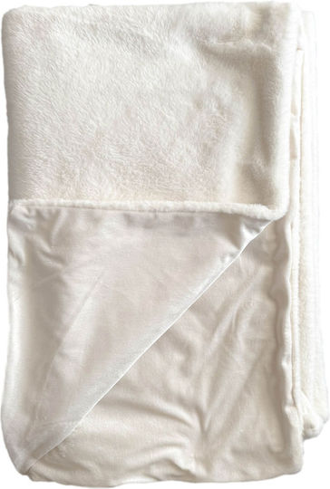 Ριχτάρι Πολυθρόνας Γούνινο 130x170εκ. Cream 01/13/100
