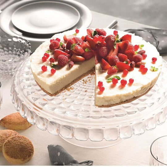 Guzzini Tiffany Τουρτιέρα Πλαστική με Καπάκι & Πόδι Διάφανη 30x30x30εκ.