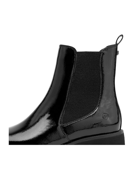 Stiefeletten Damen aus Lackleder Schwarz