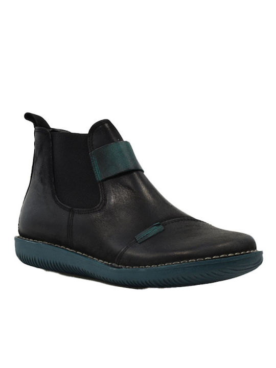 Leather Women's Ankle Boots Black