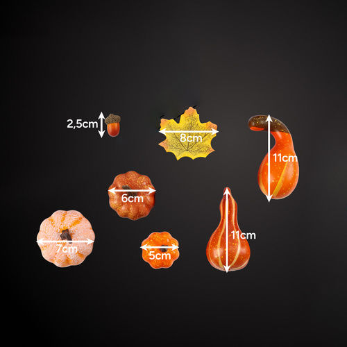 Autumn Decoration Set Zola 50 Pieces Pumpkins Acorns Leaves Multicolor