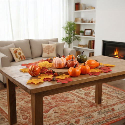 Autumn Decoration Set Zola 50 Pieces Pumpkins Acorns Leaves Multicolor