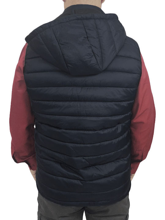 Vestă Puffer Fără Mâneci Albastru Marin