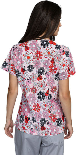 bwell Women's Multicolour Medical Blouse