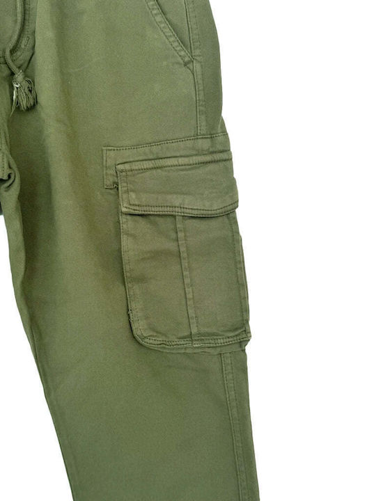 Hose Cargo Elastisch Khaki