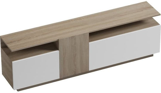 Μπουφές Vendora από Ξύλο Sonoma-λευκή 150x29.5x46.3cm