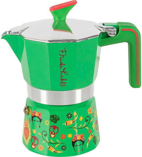 Pedrini Stovetop Espresso Pot Inox Green