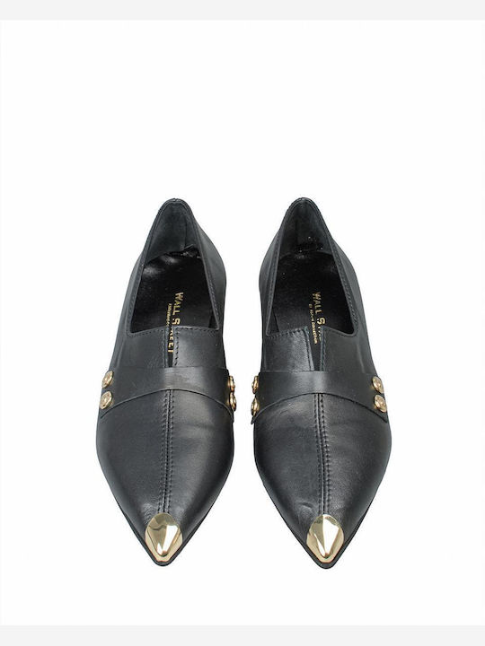Leather Women's Loafers in Black Color