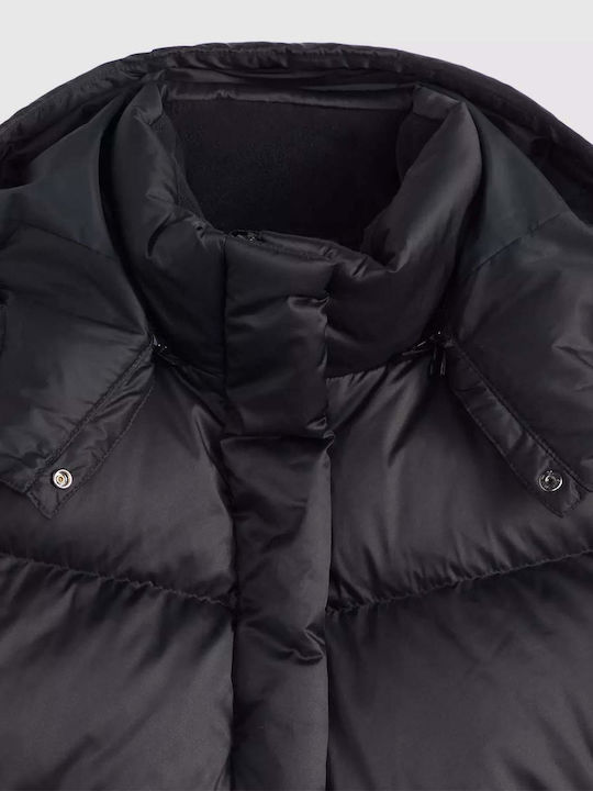 Bubble Κοντό Γυναικείο Puffer Μπουφάν για Χειμώνα Black
