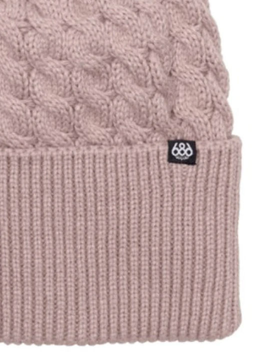 Beanie Γυναικείος Σκούφος Πλεκτός σε Μωβ χρώμα