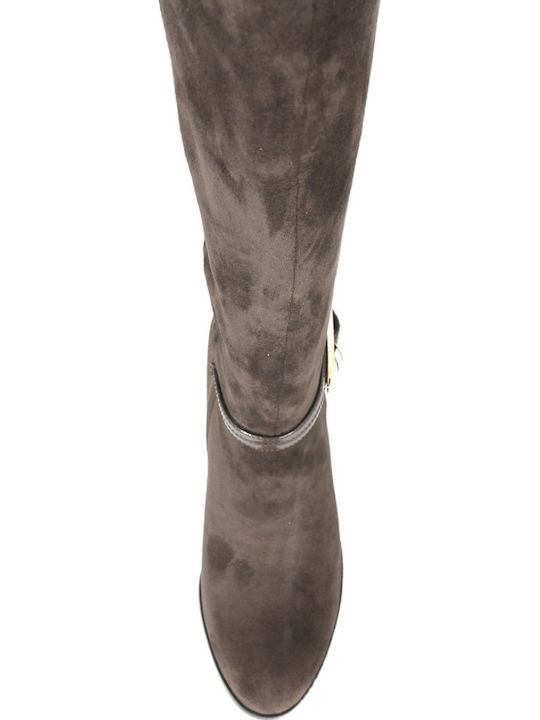 Suede Women's Boots Barwik Brown