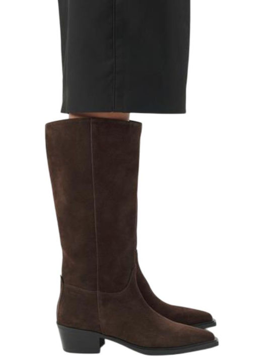 Kelsey Suede Γυναικείες Μπότες Cowboy Καφέ
