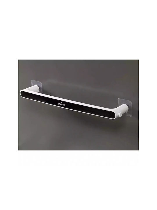 Verk Group Single Wall-Mounted Bathroom Rail Silver