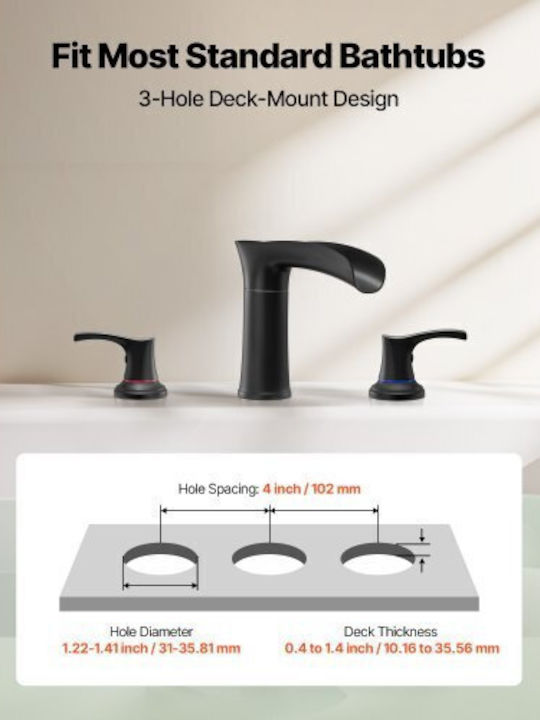 Vevor Shower Column with Mixer Black