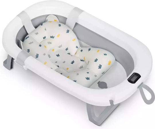 Ricokids Πτυσσόμενη Μπανιέρα Μωρού με Θερμόμετρο Λευκή