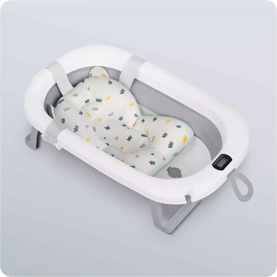 Ricokids Πτυσσόμενη Μπανιέρα Μωρού με Θερμόμετρο Λευκή